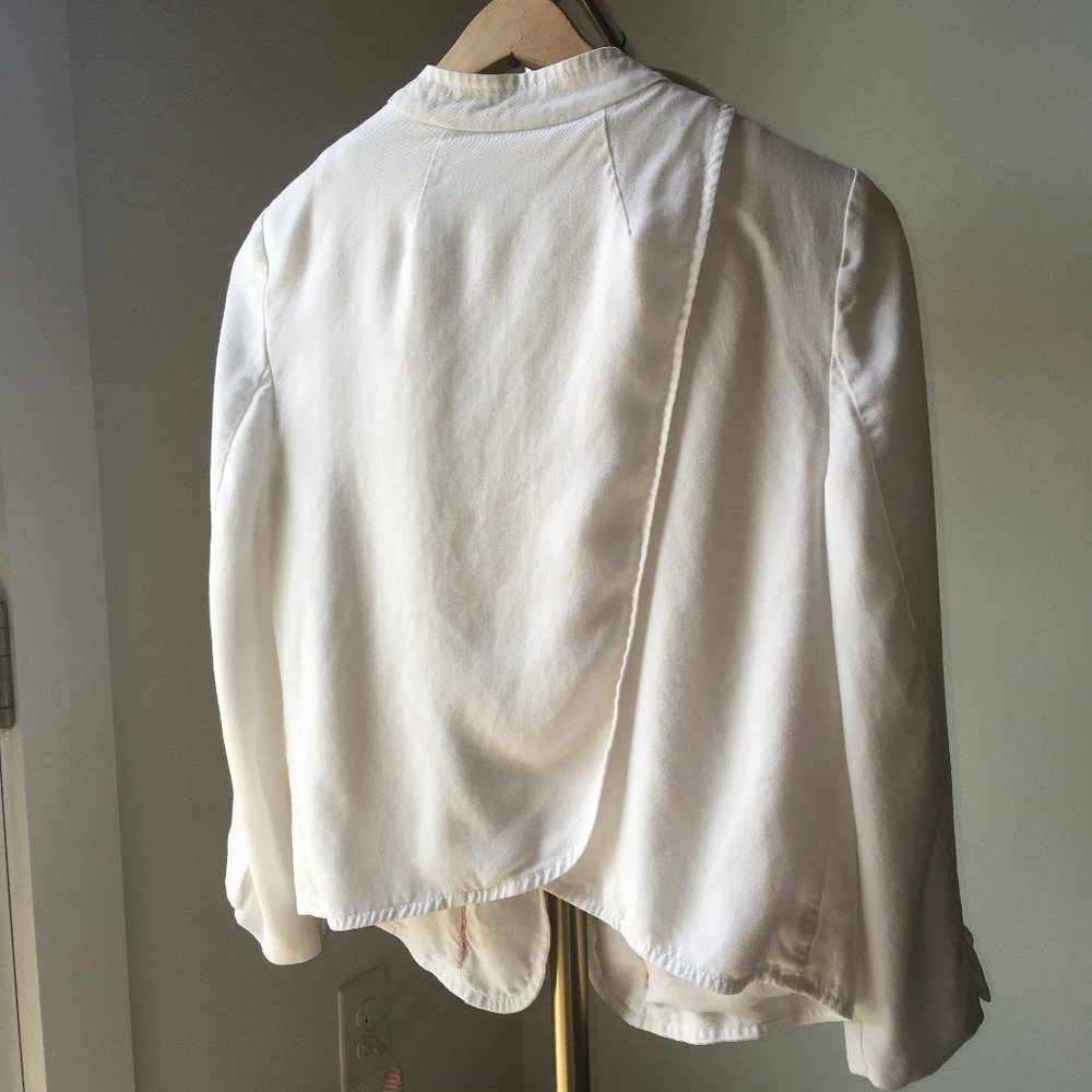 cartonnier by anthropologie split back jacket - white - size 8